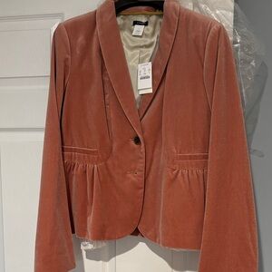 J. Crew Women's Velvet Blazer in Blossom Pink